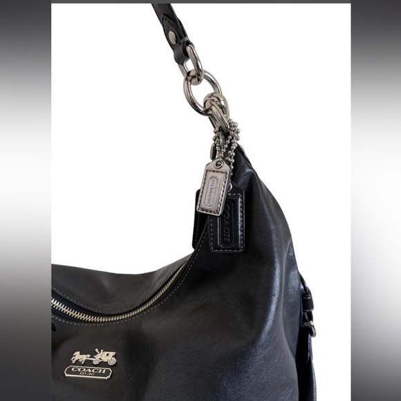 COACH Madison Hailey Black Leather Hobo Bag - Picture 6 of 11